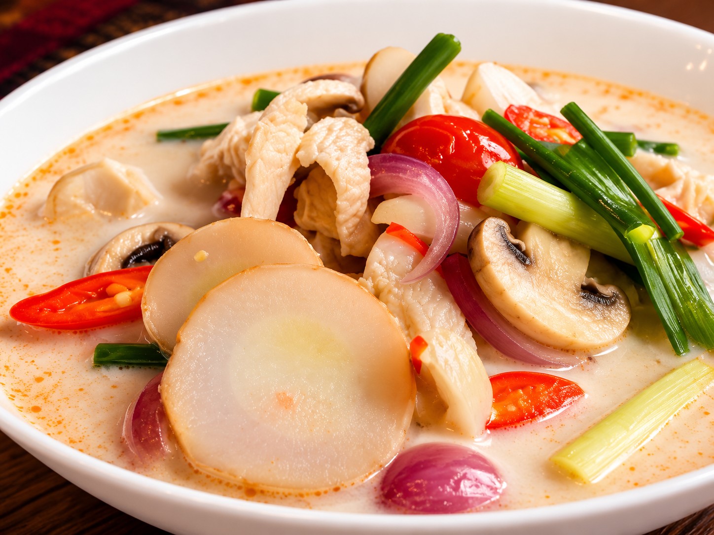 Tom-Kah Gai Kokossuppe